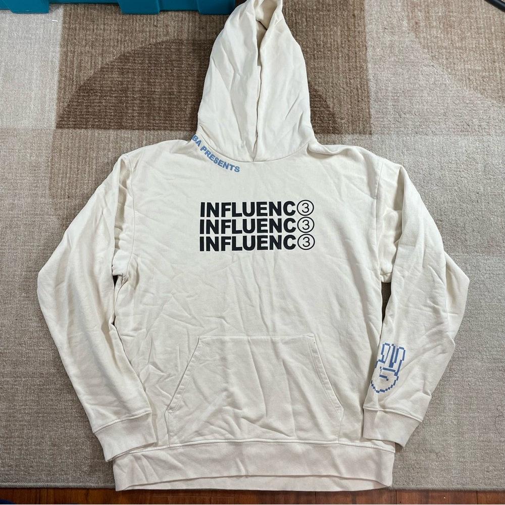 NEW INFLUENCE DBA PRESENT CREAM HOODIE SZ EXTRA LARGE XL